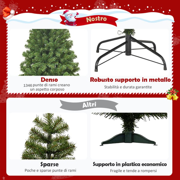 Kunstig juletræ, 229 cm - materiale: pvc, metal , Star