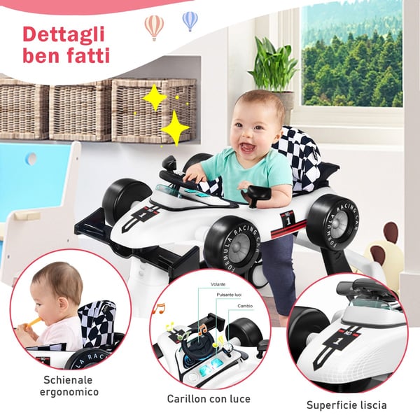 Baby Walker, 73x64x50.5/53.5/55.5 cm, Hvid , Star