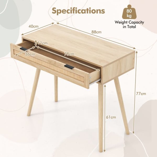 Konsolbord, 88x40x77 cm, Naturlig , Star