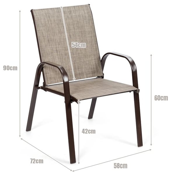 Terrasse Udendørs Spisestol, 72×56×90 cm, Grå , Star