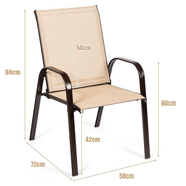 Ulkoilmaruokailutuoli, 72×56×90 cm, Beige , Star