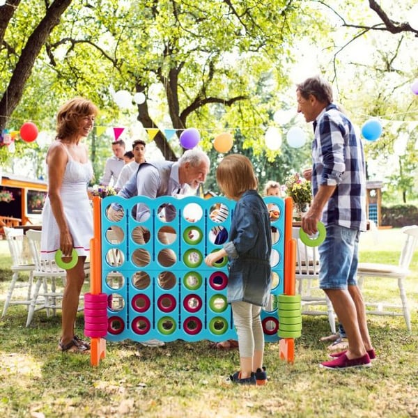 Gigantisk Connect 4-spil sæt, 120x42x104 cm, Orange , Star