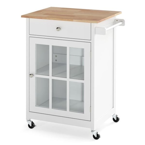 Mobil opbevarcmgsskab, 65x48,5x87,5 cm, naturlig hvid , Star
