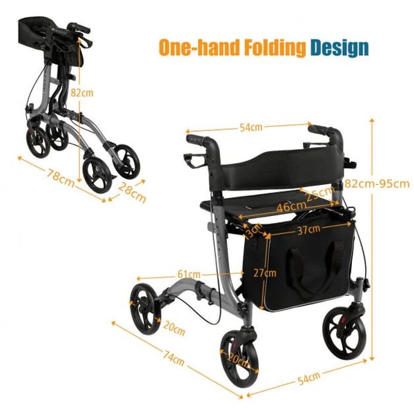Rollator, 57,15x83,82x95,25 cm, Navy , Star