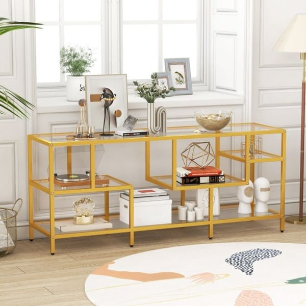 TV Konsolbord, 147×41×62 cm, Guld , Star