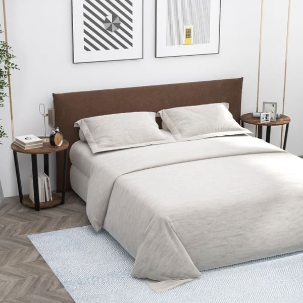 2-Niveau Accent Sidebord, 50x50x56 cm, Rustikt Brun , Star
