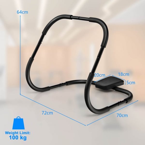 Vatsalihasharjoituslaite, Kannettava Fitness Crunch -harjoitin, 72×72×64 cm, Musta/Valkoinen , Star