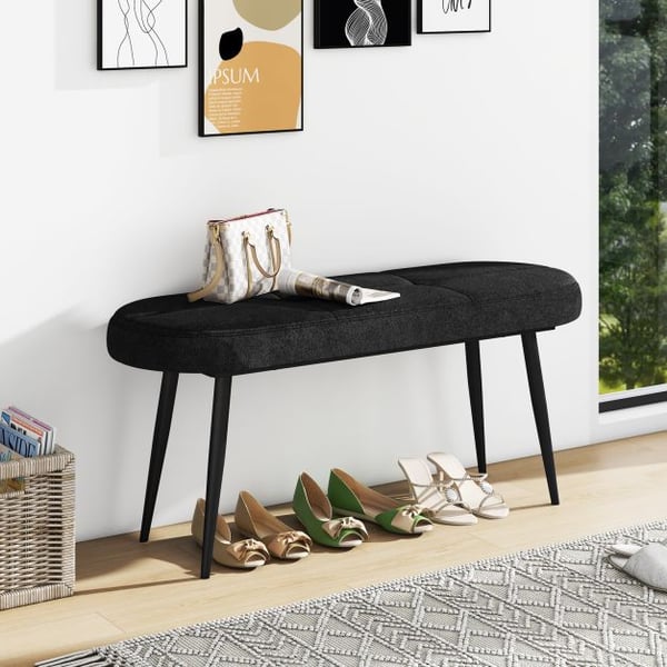 Ottomansbänk, 113x40x48 cm, Svart , Star