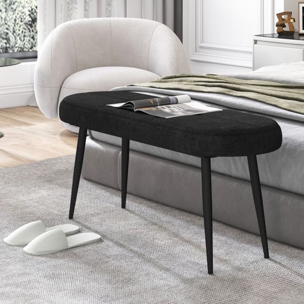 Ottomansbänk, 113x40x48 cm, Svart , Star