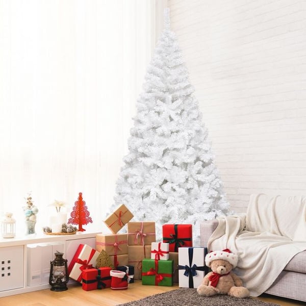 Juletræ, 244 cm, Hvid - materiale: PVC , Star