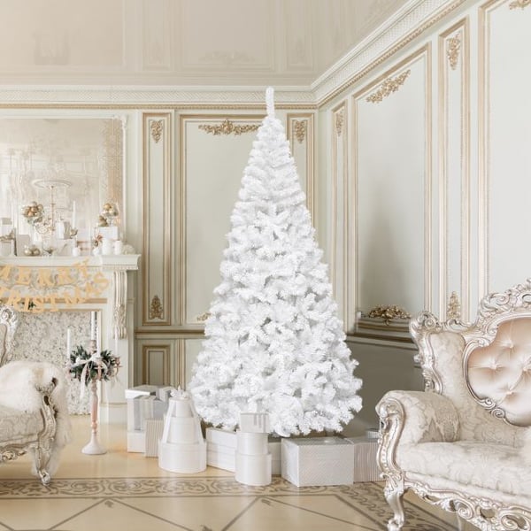 Juletræ, 244 cm, Hvid - materiale: PVC , Star