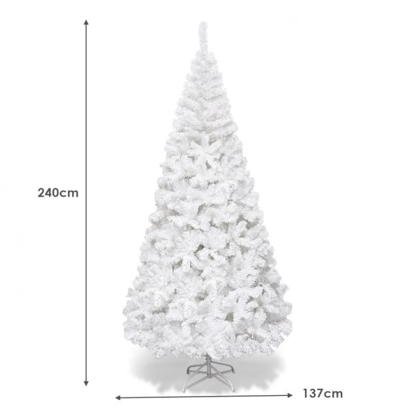 Juletræ, 244 cm, Hvid - materiale: PVC , Star