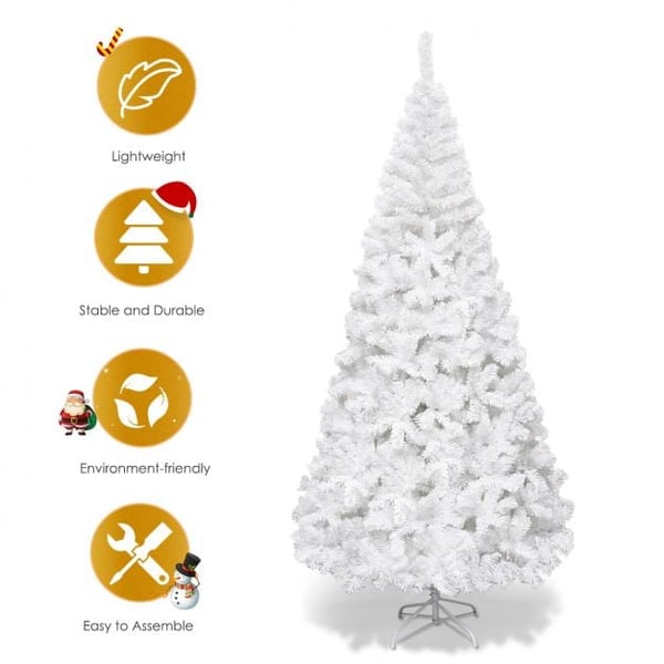 Juletræ, 244 cm, Hvid - materiale: PVC , Star