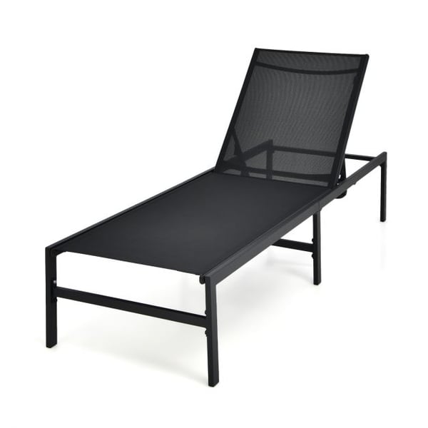 Chaiselongstol, 64x198x67-103 cm, Sort , Star