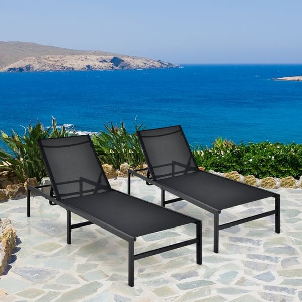 Chaiselongstol, 64x198x67-103 cm, Sort , Star