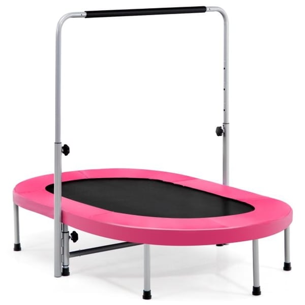 Fitness trampolcm, dobbelt foldbar, justerbar håndliste, pcmk , Star