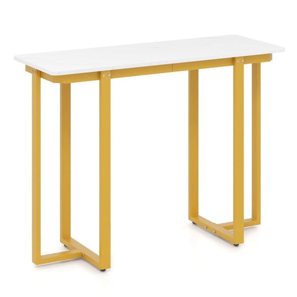 Indgangskonsolbord, 107x40x80 cm, Hvid & Sort/Hvid & Guld/Sort & Guld , Star