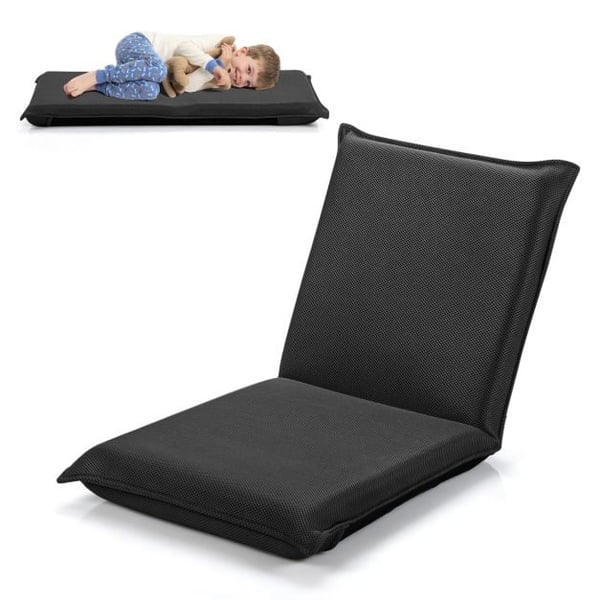 Sammenklappelig dovenmand sofa stol, 100×46×8 cm, Sort , Star