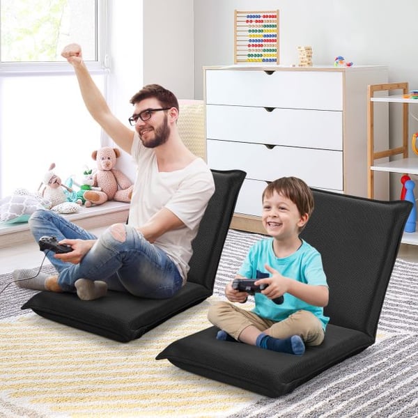 Sammenklappelig dovenmand sofa stol, 100×46×8 cm, Sort , Star