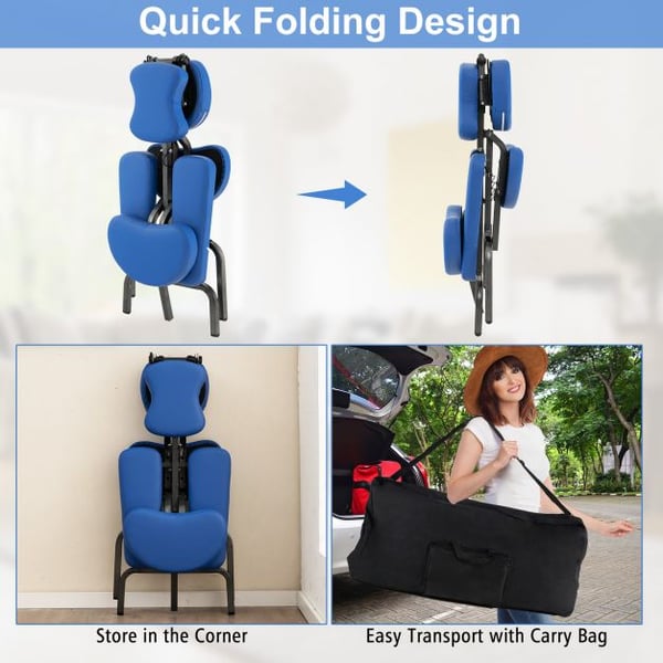 Massagestol, 48x75x110-120 cm, Sort , Star