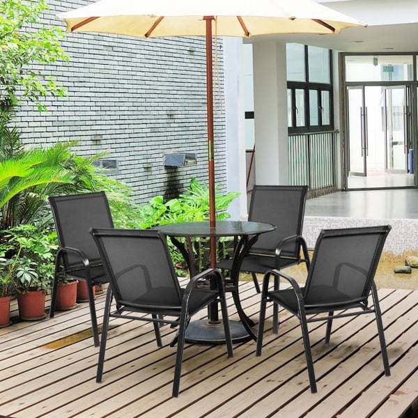 Terrasse Udendørs Spisestol, 72×56×90 cm, Sort , Star