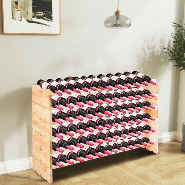 Viinikaappi, 119x29x71.5 cm, Luonnonvärinen , Star