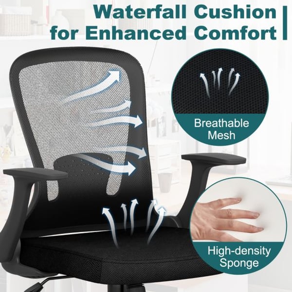 Toimistotuoli, ergonomcmen verkkokangas, musta , Star