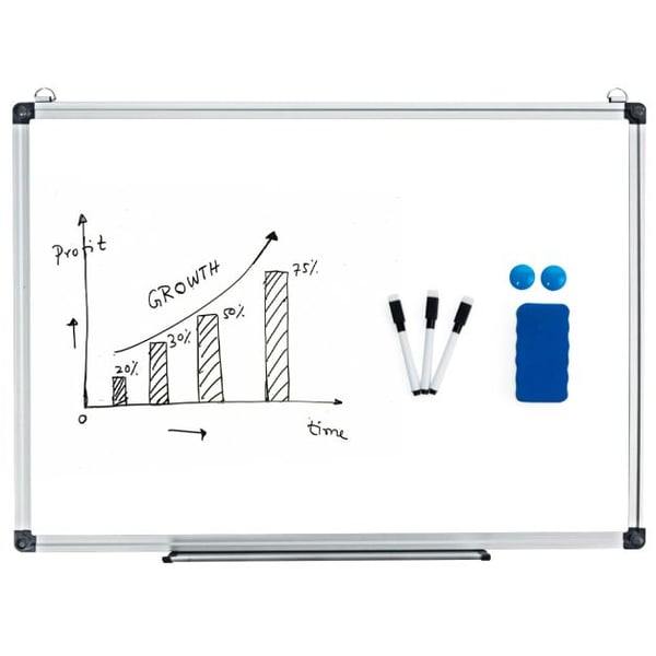 Tavletavle med whiteboard, magnetisk, 70x50 cm , Star
