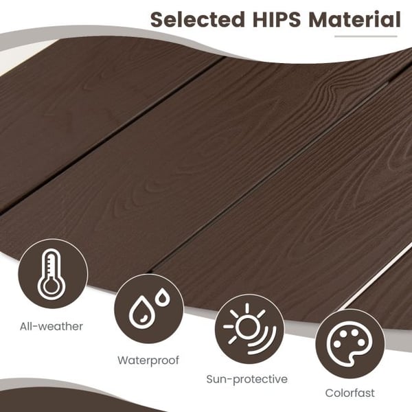 Hopfällbart Hängande Bord, 64×61×74 cm, Kaffe , Star