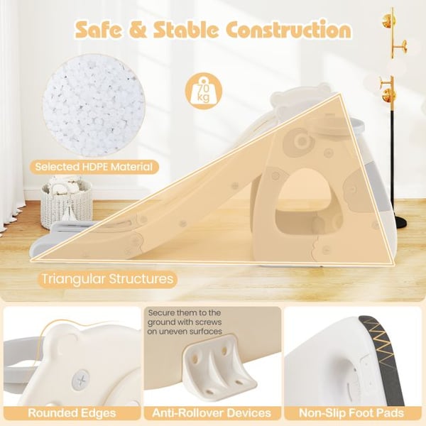 Taaperoliukumäki, Taitettava, Harmaa - Materiaali: HDPE , Star