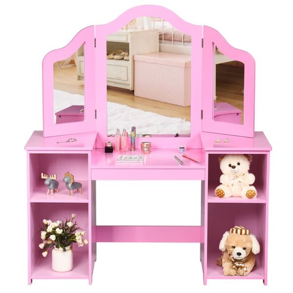 Barnsminkbord, 107x41x117 cm, Rosa , Star