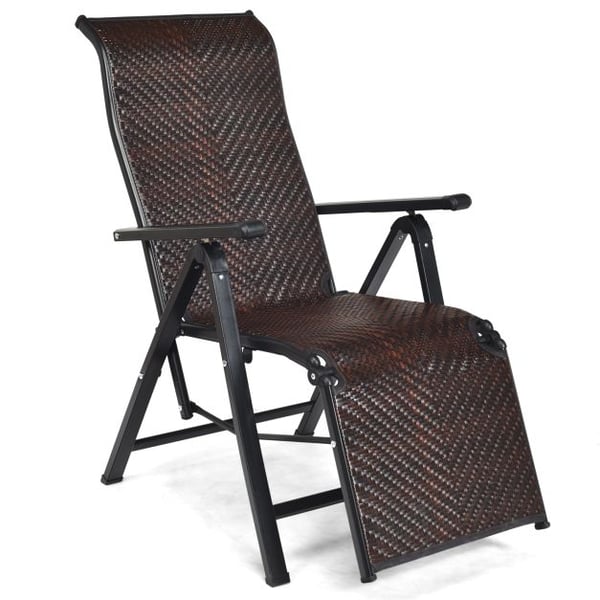 Sammenklappelig Liggestol af Rattan, 152x60x75 cm, Brun , Star
