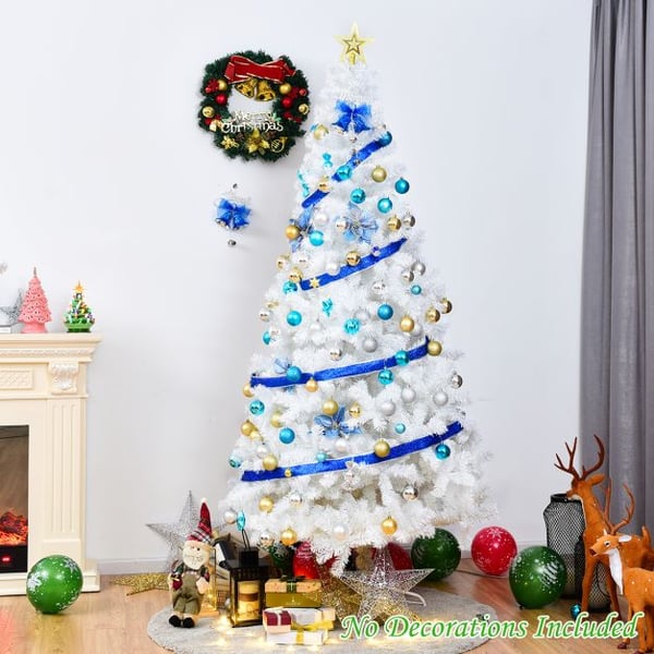 Juletræ, 213 cm, Hvid - materiale: PVC , Star