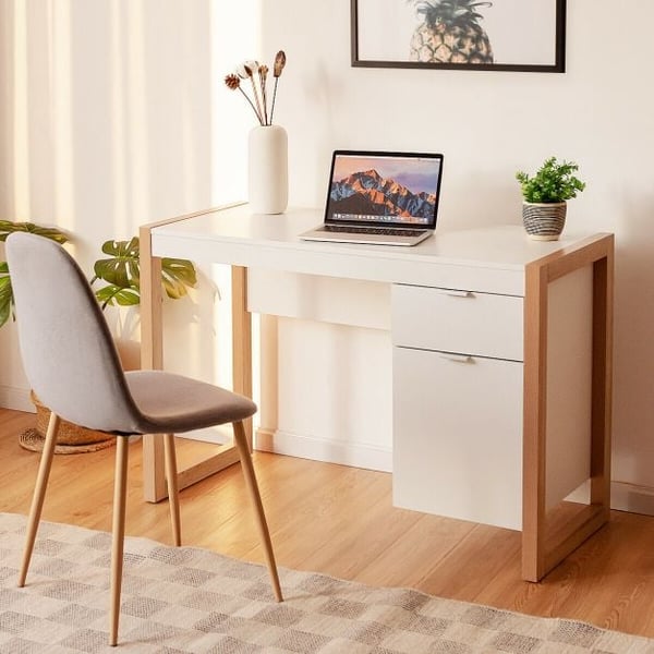 Computer Skrivebord, 112×51×75 cm, Hvid , Star