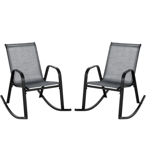 Metallinen terassikeinutuoli, 91×62×86 cm, harmaa/ruskea , Star