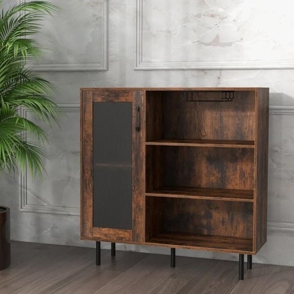 Skænk, 95x35x98 cm, Brun - materiale: konstrueret træ , Star