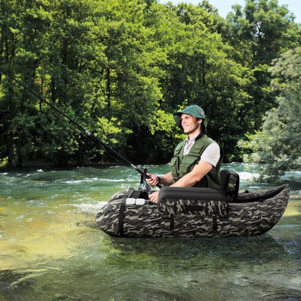 Oppustelig fiske flyder, 135x110x54 cm, camouflage , Star