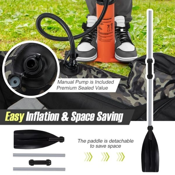 Oppustelig fiske flyder, 135x110x54 cm, camouflage , Star