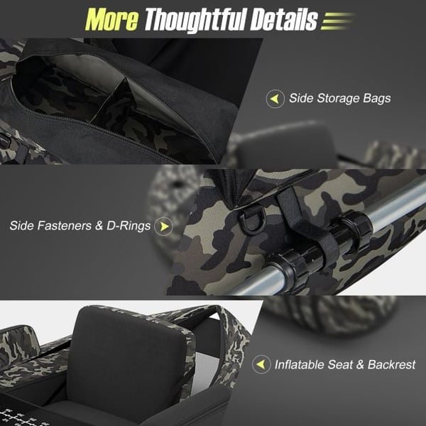 Oppustelig fiske flyder, 135x110x54 cm, camouflage , Star