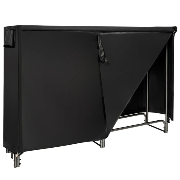 Brændeklodsopbevaring, 8x1.2x4 ft, Sort , Star
