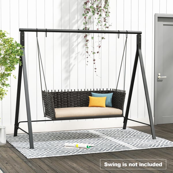 Patiometallinen keinuteline, 211×114×175 cm, Musta , Star