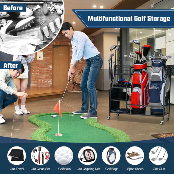 Golfbagorganisator, 95×39×94 cm, Sort , Star