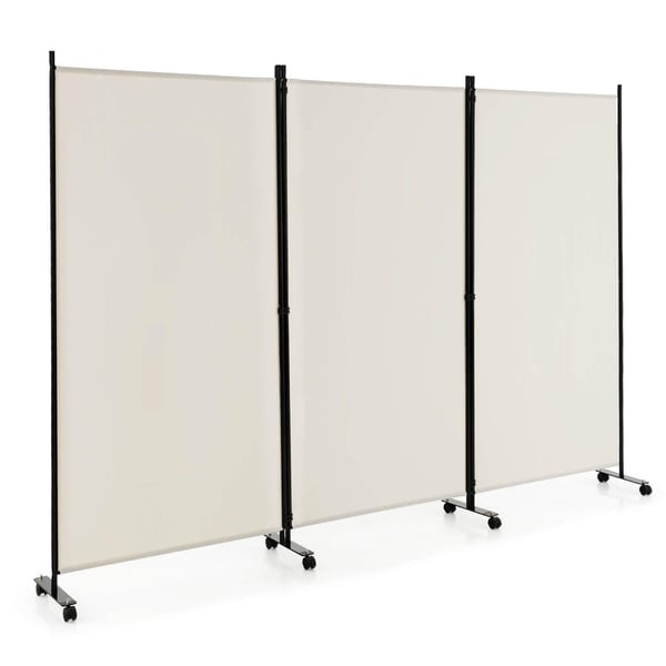 Rumsavdelare, 262×30×180 cm, Vit/Svart/Brun/Grå , Star