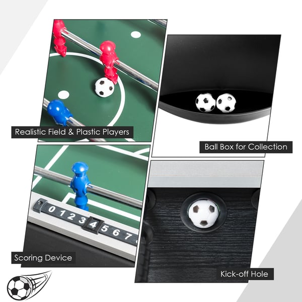 Bordfotboll, 48x24x31cm, svart , Star
