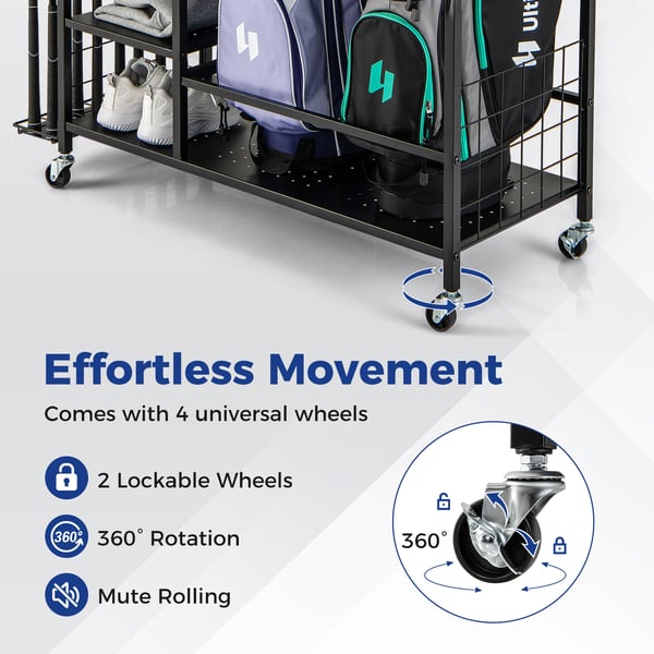Golfbagorganisator, 43x16x38 cm, Sort , Star