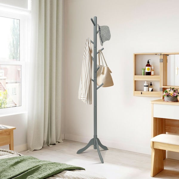 Justerbar Trætøjstativ, 50×50×138 cm/69, Brun , Star