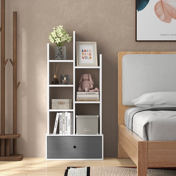 Bogreol, 53×24×119 cm, Hvid , Star