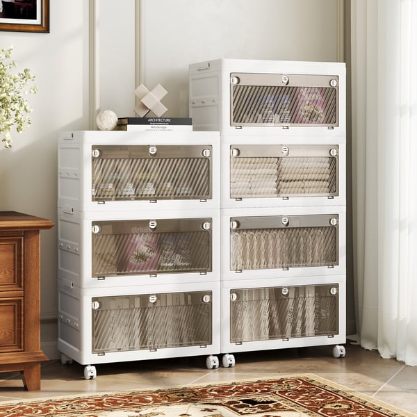 Plastik Opbevaringskasser, 54x33x90.5 cm, Hvid , Star
