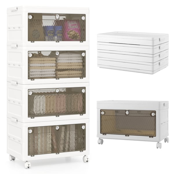 Plastik Opbevaringskasser, 54x33x90.5 cm, Hvid , Star