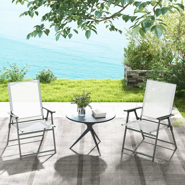 Patio Folding Chair Set, 61×58×97 cm, Harmaa , Star